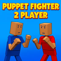 Two puppet fighters are ready to battle.